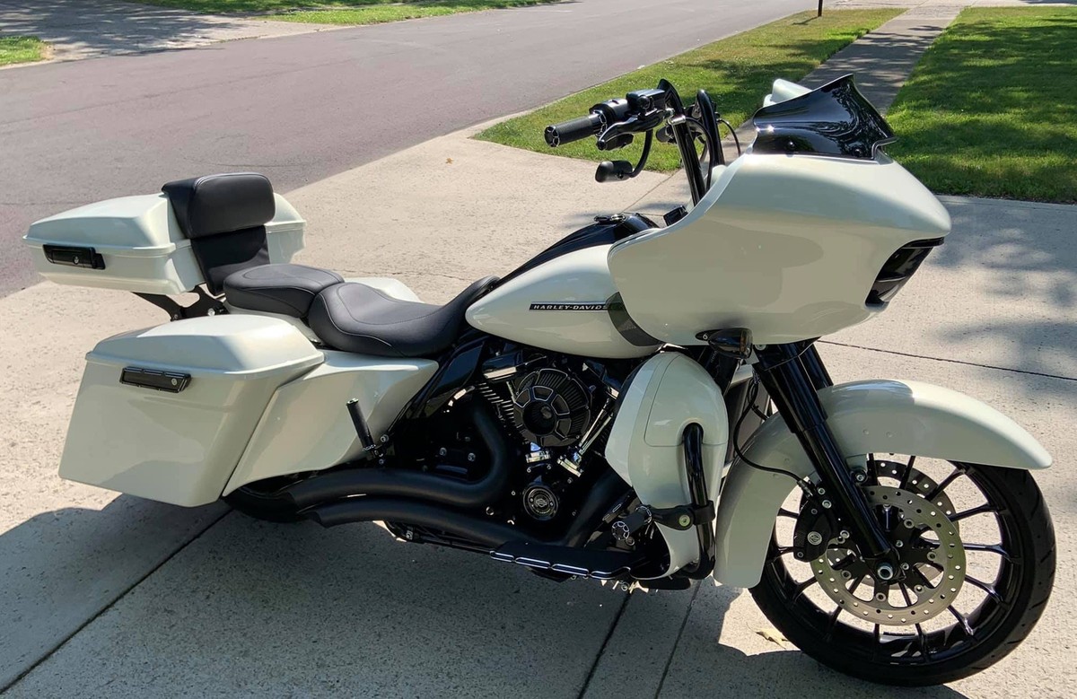 motel works trip bar 7.5 新品未使用 Advanblack Bonneville Salt Pearl Razor Tour Trunk Pack For 97+