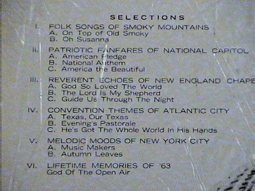 CASTLEBERRY HIGH SCHOOL A CAPELLA CHOIR SEALED LP CHARLES DUKE 1963 - Picture 3 of 5