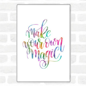 Believe In Magic Rainbow Quote Jumbo Fridge Magnet