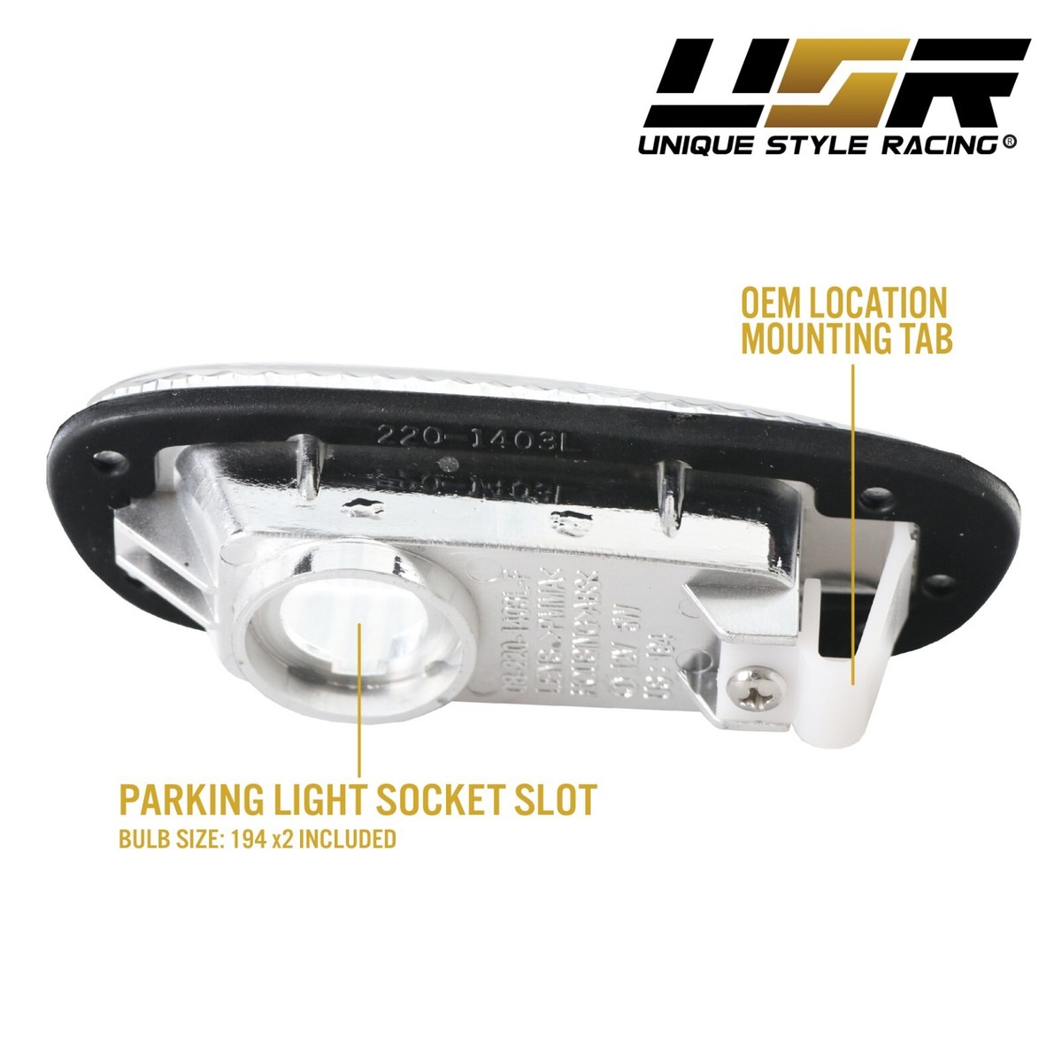 JDM Crystal Clear Side Marker Lights For 1993-2001 Subaru Classic