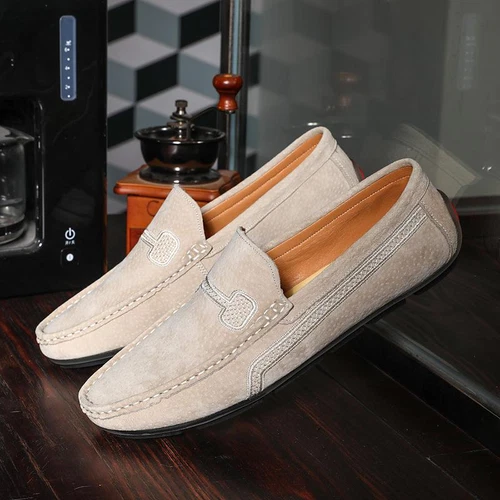 Mens Luxury Italian Suede Loafers Slip On Moccasins Driving Boat Deck Shoes Hot - Picture 11 of 19