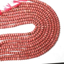 Natural Thulite Beads 8 Inch Strand 9-10 MM Beads Faceted Rondelle Shape Beads