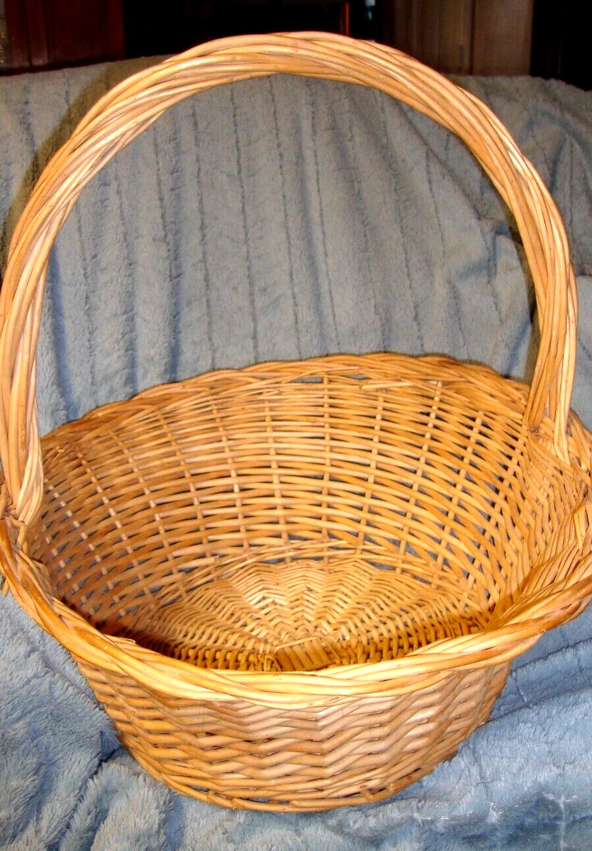 Extra Large Wooden Wicker Basket 24