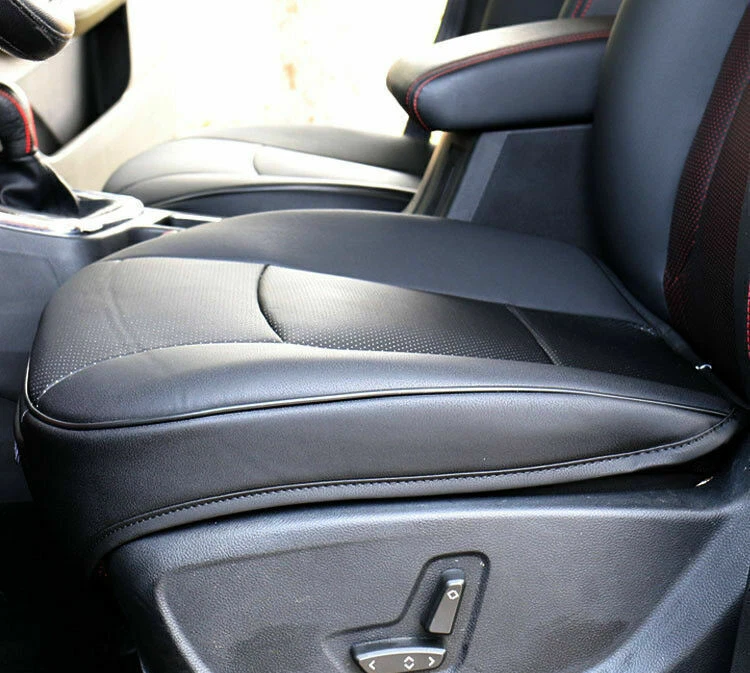 Luxury Limo Car Front Seat Cover Black PU Leather Seat Cushion Fine Stitching 1x - Image 3 of 4