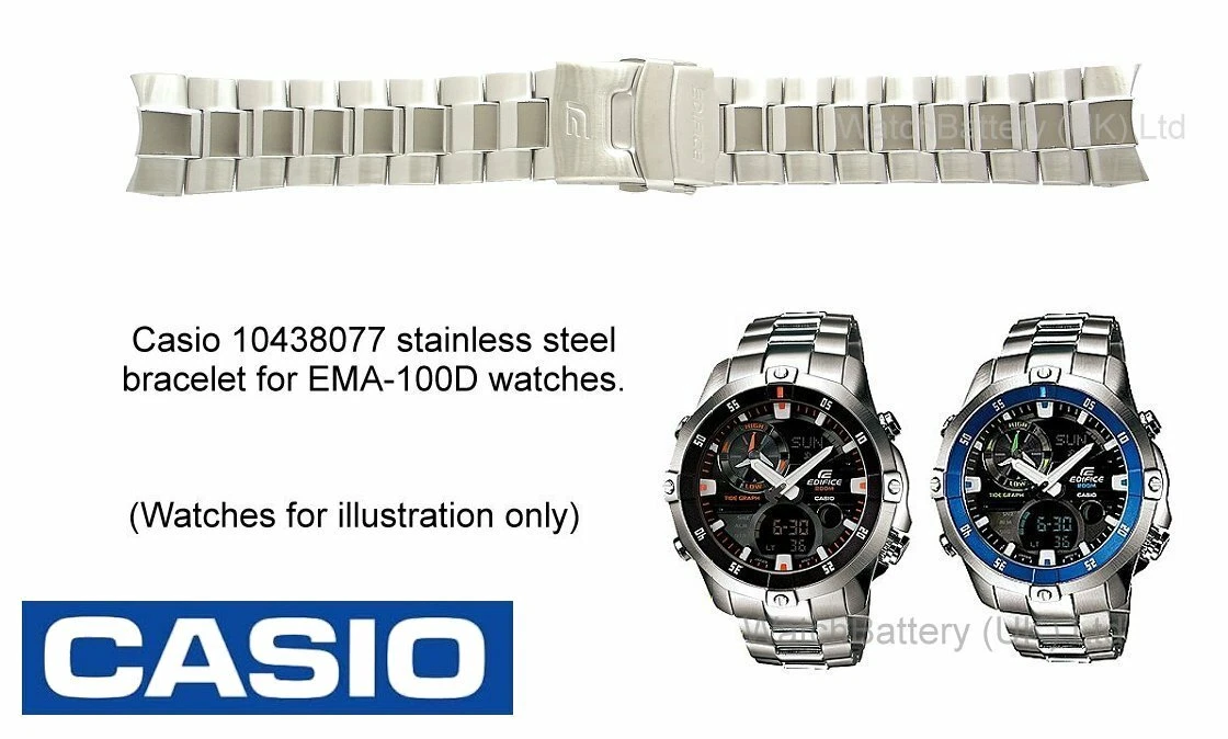 Genuine Casio Watch Strap Band Casio Edifice EMA 100D EMA 100 EMA100 Bracelet