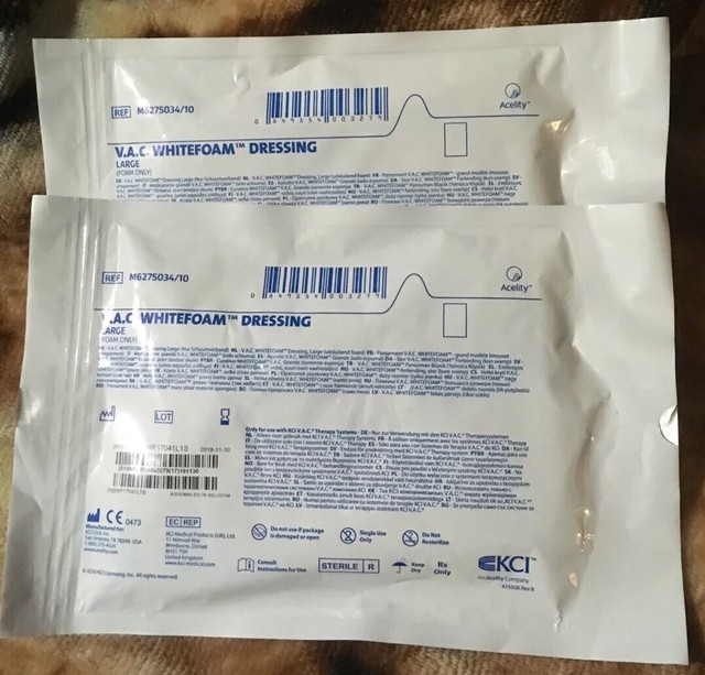KCI V.a.c. White Foam Dressing Large Wound VAC 10pc for sale online eBay