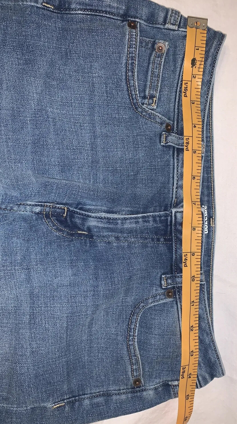 Amazon Essentials Women’s Cuffed Medium Wash Blue… - image 5