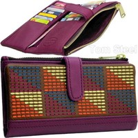 Fossil Damen-Brieftasche Leder GeldböRse Geldbeutel Portemonnaie BöRse Groß Neu