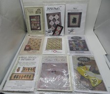 Lot of 9 Quilt Patterns Packets Various Artists