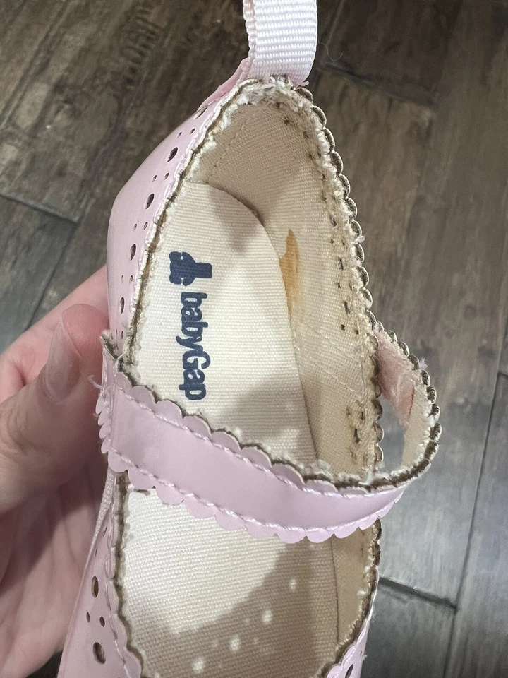 Baby Gap Niña Rosa Vieira Charol Mary Janes Talla 12-18 Meses Foto 4 de 4