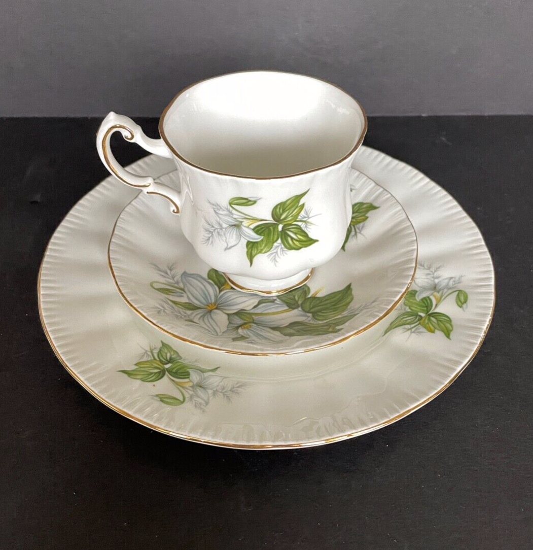 Vintage Paragon Trillium China 3 Piece Set Tea Cup, Saucer & Salad