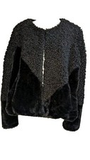 Women's Cato Black Faux Fur Coat W/ Hook ,& Eye Closure Sz Xl- Super Soft