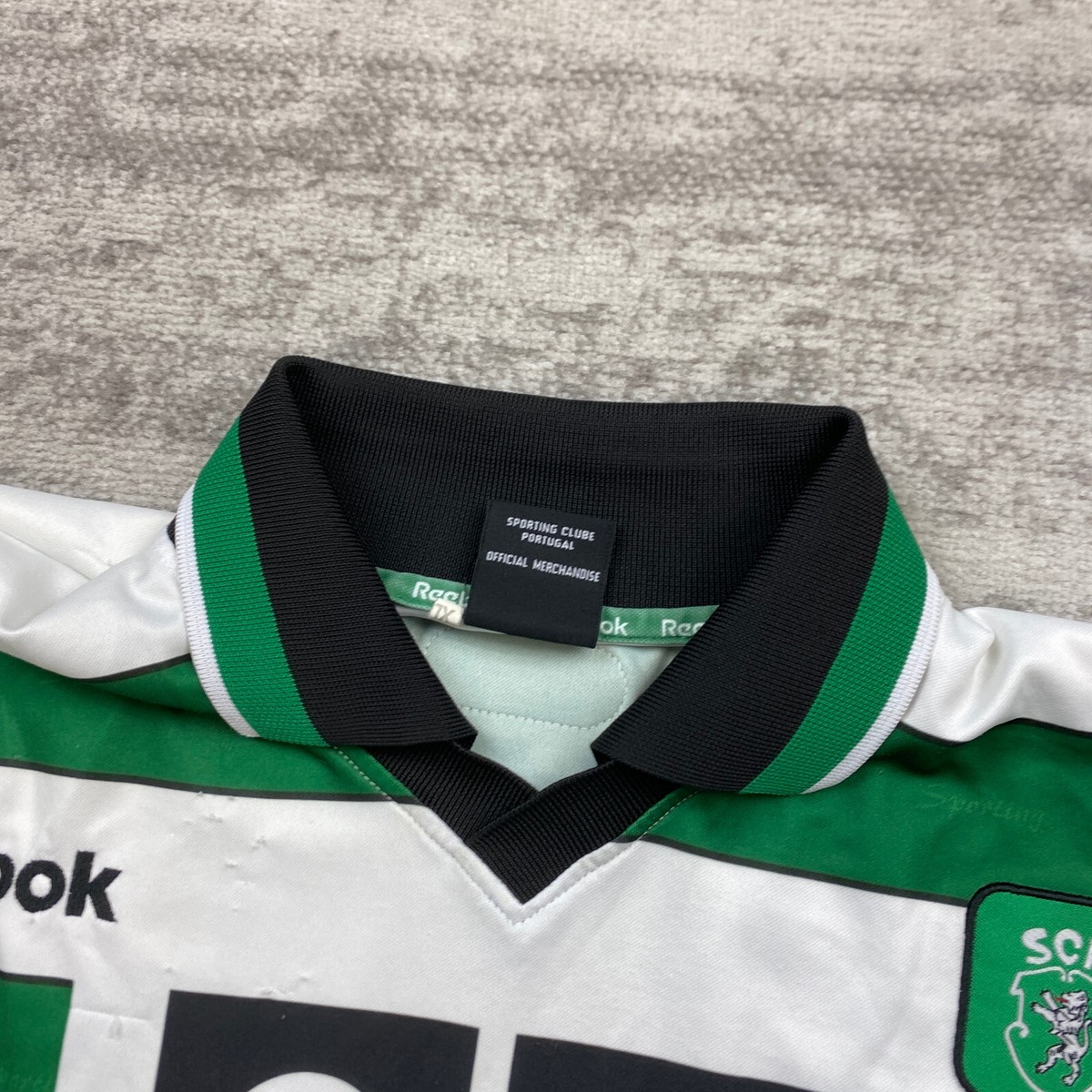 VTG Reebok Sporting Clube de Portugal Jersey XL Green White Soccer