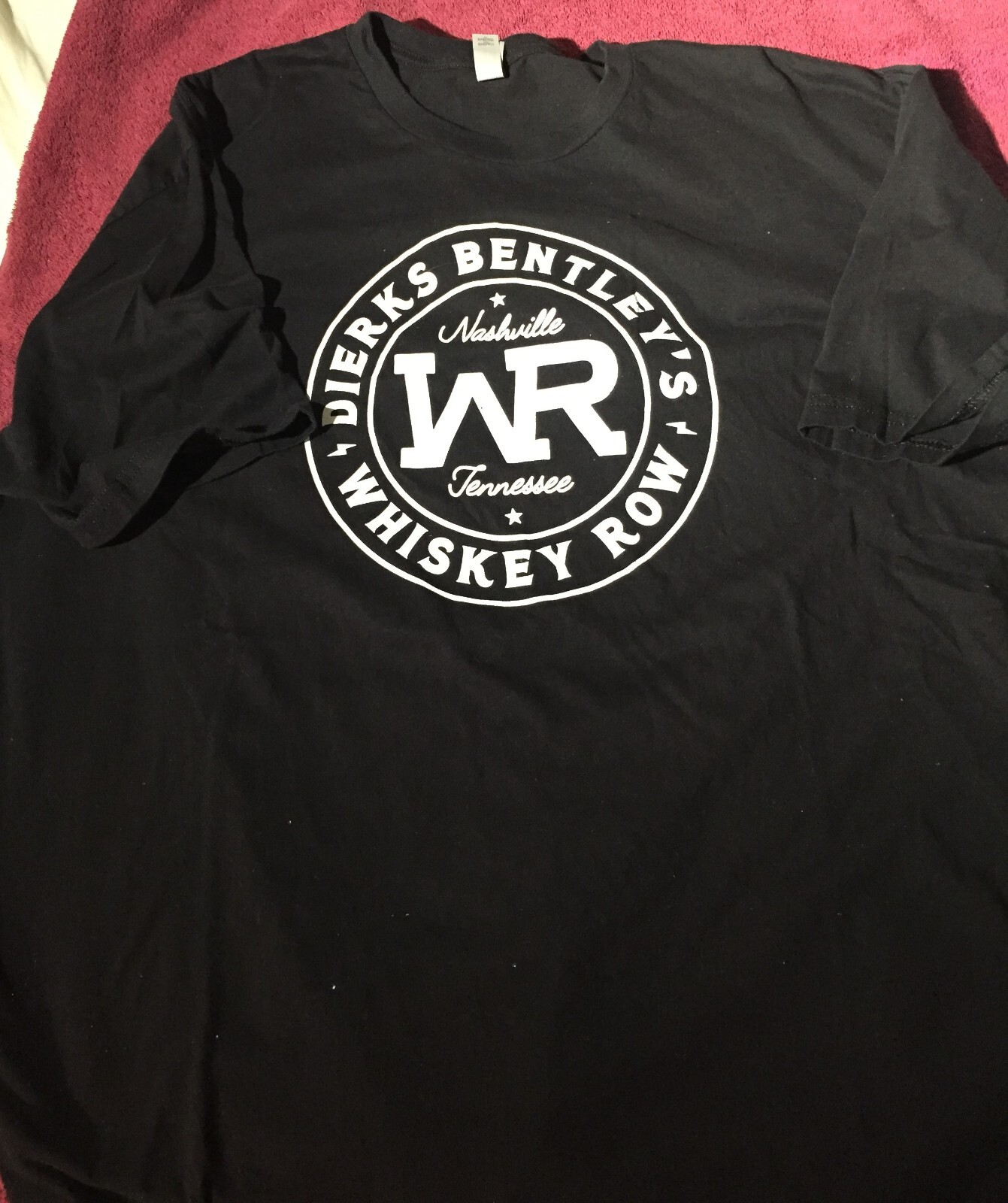 FILA XXXL T Shirt Nera Dierks Bentley's Whiskey Row Nashville Tennessee Country Bar