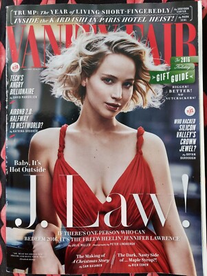Vanity Fair Magazine Holiday 2016 / 2017 Jennifer Lawrence