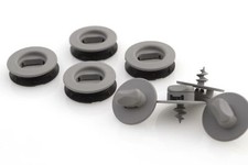 8-teilg Fußmatten Befestigung Halter passend bei VW Drehknebel Ösen Oval Grau