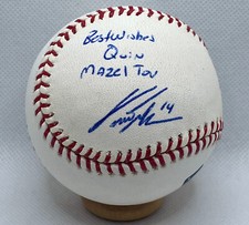 CURTIS GRANDERSON SIGNED BEST WISHES MAZEL TOV MLB BASEBALL + STEINER SPORTS COA