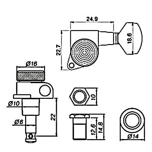 Sintonizzatori neri Vanson LOCKING per chitarra foto 2