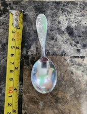 🔎WM ROGERS SILVERPLATE VINTAGE MATTHEW ALM 1971 BIRTHDAY RECORD BABY 👶 SPOON 
