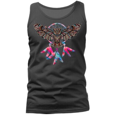 Owl Dream  Catcher Feathers Tribal Native American Tank Top