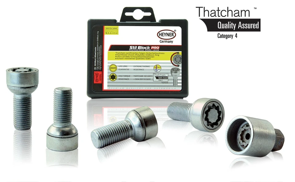 Set of 4 M14x1,5 Wheel Locking Bolts For Seat Alhambra 2011-2022 Unique Key085/5 - Image 3 of 4