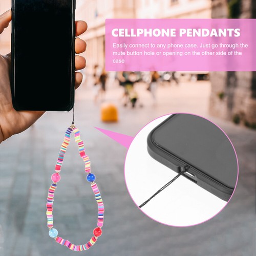 5 sztuk Smycz do telefonu komórkowego Pearl Chain Koraliki Charms Pasek Telefon komórkowy - Zdjęcie 8 z 12
