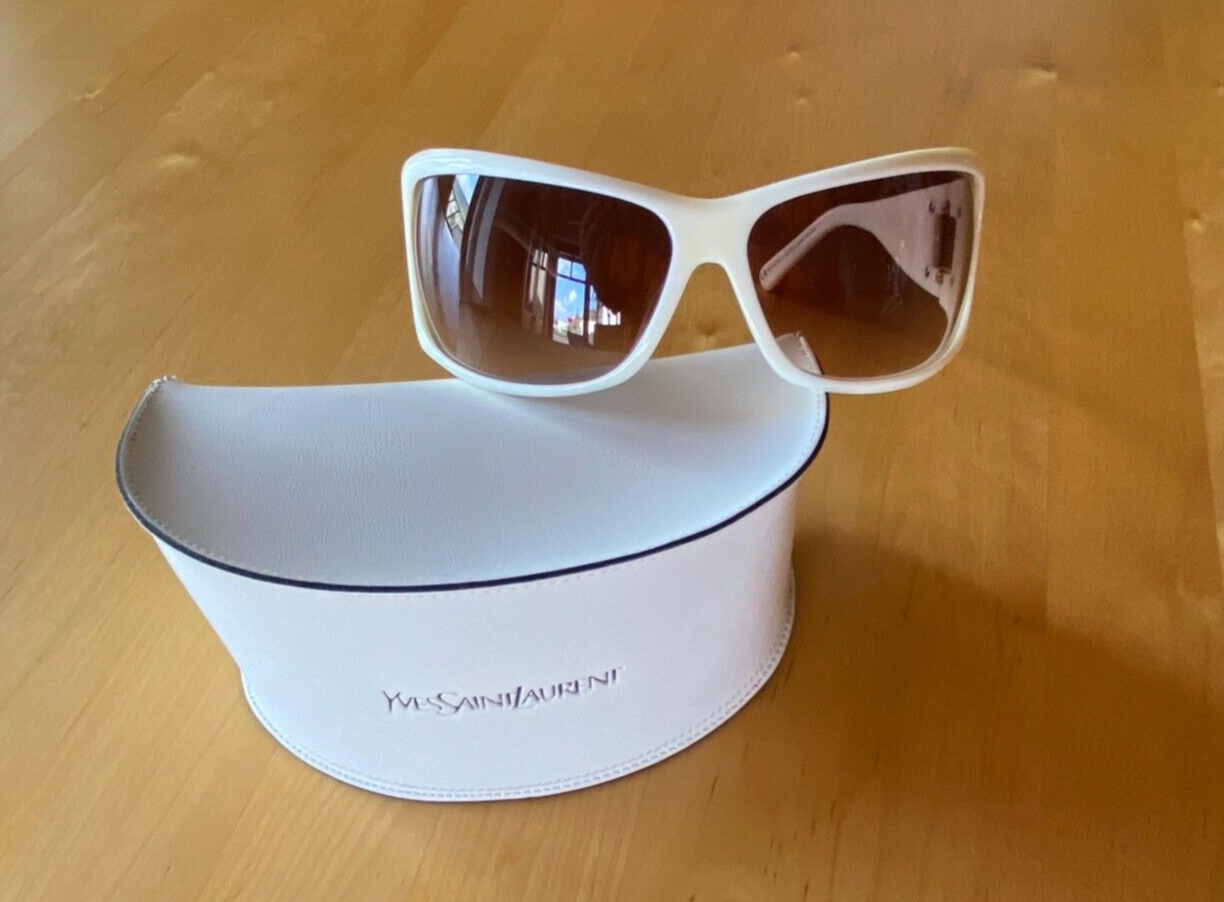 Occhiali da sole Yves Saint Laurent crema YSL 6138 S incl. orig. Astuccio dustbag panno