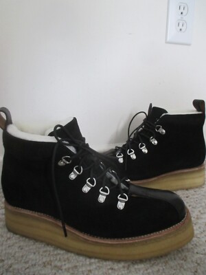 Grenson Bridget Hiker Boots Size US Size Black Suede