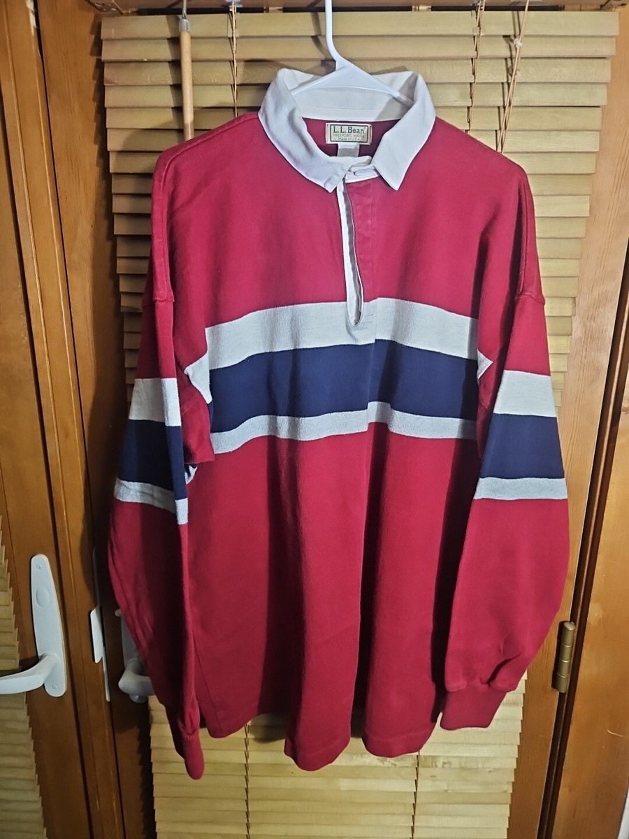 True Vintage LL Bean Made In USA Rugby Polo Heavyweight Shirt