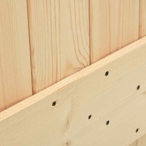 Sliding Door with Hardware Set 95x210 cm Solid Wood Pine vidaXL - Picture 6 of 11