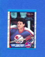 1989 OPC HOCKEY 63 RANDY CUNNEYWORTH jets opc test issue TEMBEC white back RARE