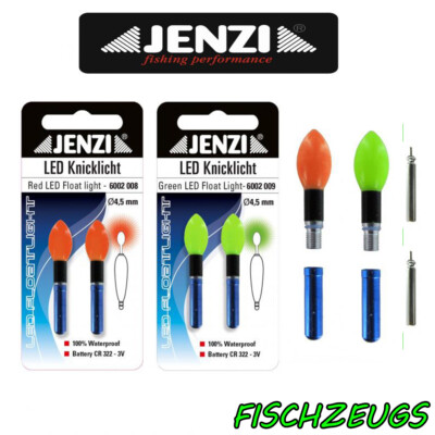 Jenzi 2x Bulb LED Knicklicht Bissanzeiger Nachtangeln extrem Hell Rot oder Grün