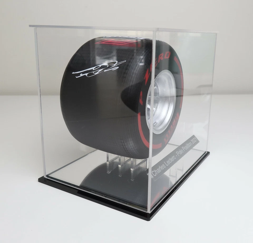 1/10th Charles Leclerc Monaco 2021 Pirelli Pole Position Award Tyre Display - Image 2 of 4