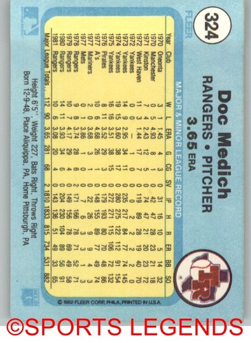 1982 Fleer MLB #301-400 - Picture 49 of 201