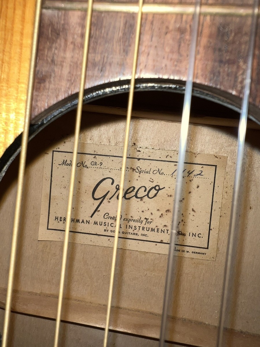 Rare Vintage Acoustic Guitar Greco GR-9. Made In Germany