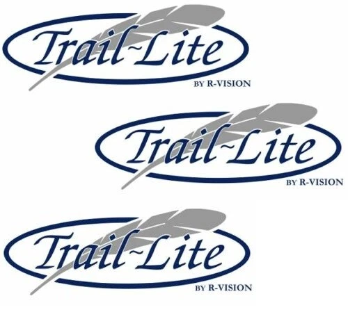 3 x FITS TRAIL LITE RV CAMPER WHEEL TRAILER DECALS STICKERS R VISION E83