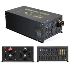 Pure Sine Wave 6000W Power Inverter 12/24/36/48V to 120/220/240V RV/Home Solar 