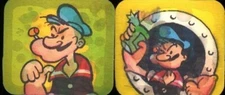Popeye and Olive Oyl  2 Two 1960's Vari-Vue Lenticular Motion Flickers