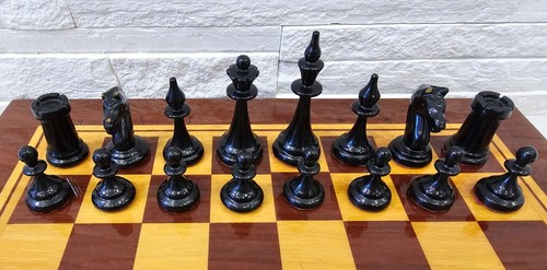 Rare Soviet Chess Set 1950s Mordovian Wooden Vintage Chess Antique Old USSR - Picture 7 of 21