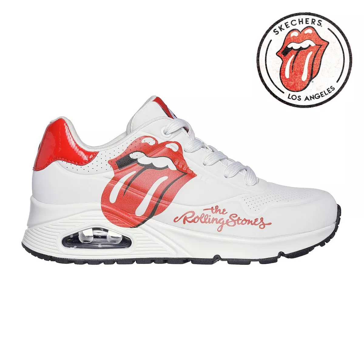 Skechers red and white shop