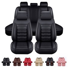 Leatherette Front Rear Car 5 Seat Covers Full Set Cushion Protector Universal