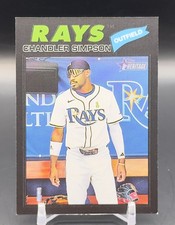 2026 Topps Heritage - Chandler Simpson Black Bordered /50 #58 Tampa Bay Rays