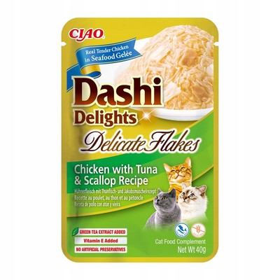 4262365731081 INABA CAT Dashi Delights Delicate Flakes Huhn mit Thunfisch & 