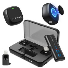 Wireless Lavalier Microphone for iPhone/Android/PC, 60H Battery, 48KHz 24Bit,...