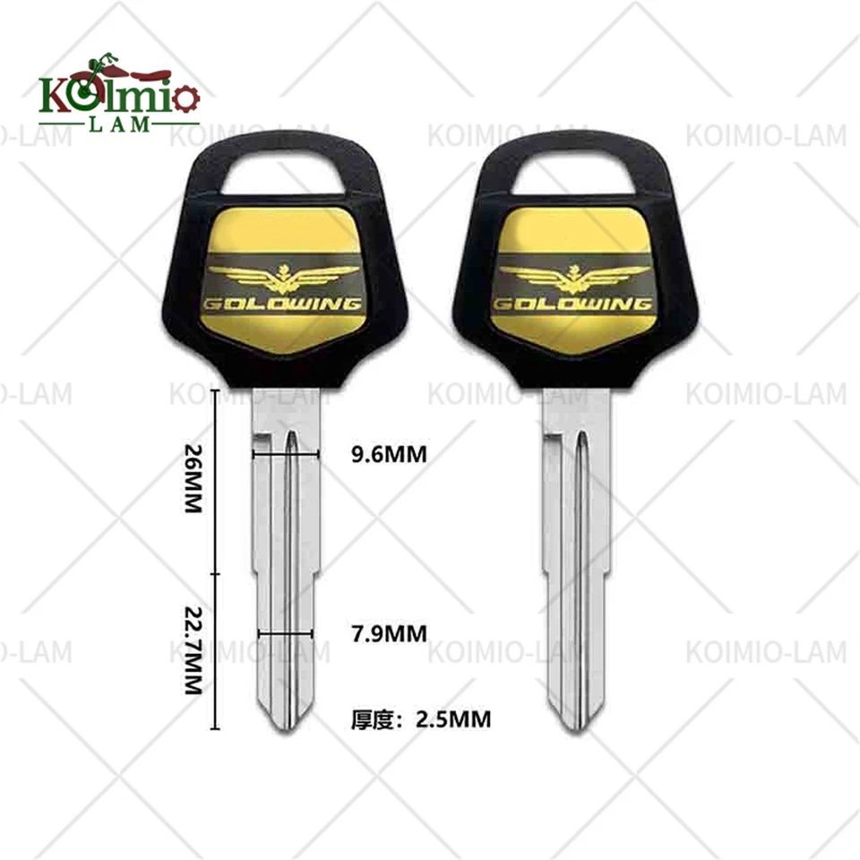 Llave en blanco apta para HONDA Gold Wing GL1200 GL1500 GL1800 F6B sin cortar Foto 3 de 4