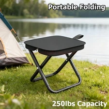 Small Folding Stool Mini Portable Outdoor Camping Chair Foldable Hiking Fishing