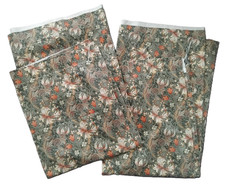 Sanderson William Morris Green Golden Lily Minor Cotton Curtains 75"W 51"L Lined