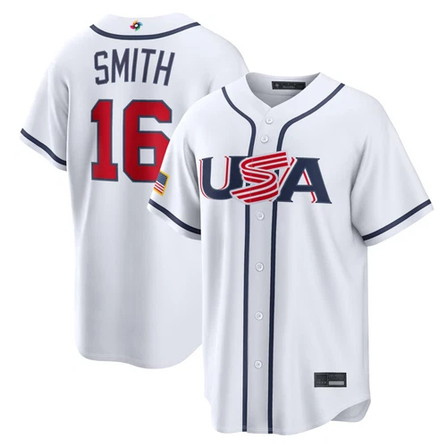 Men's USA Baseball White 2026 World Baseball Classic Home Stadium Jersey
