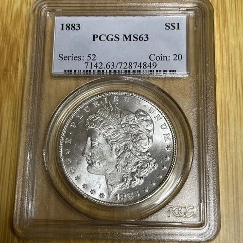 1883 PCGS MS63 Morgan Silver Dollar $1 US Mint Coin