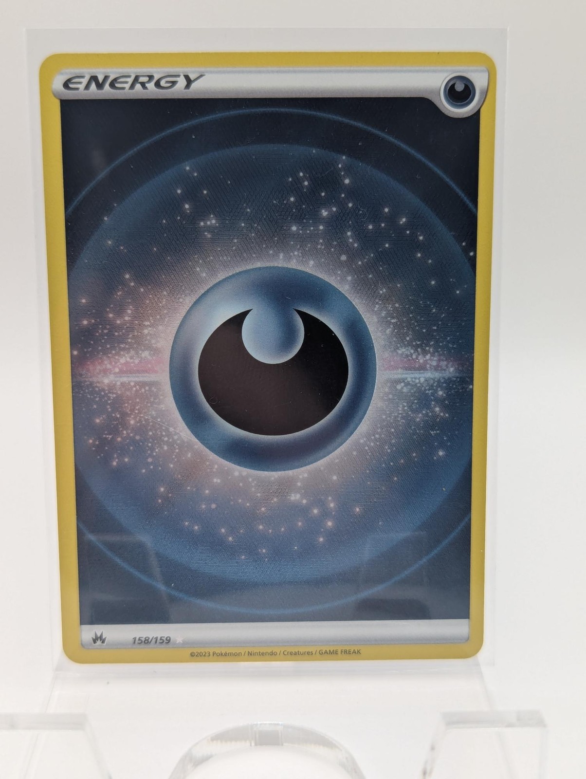 Darkness Energy (Texture Full Art) 158/159 Ultra Rare Crown Zenith Pokemon NM